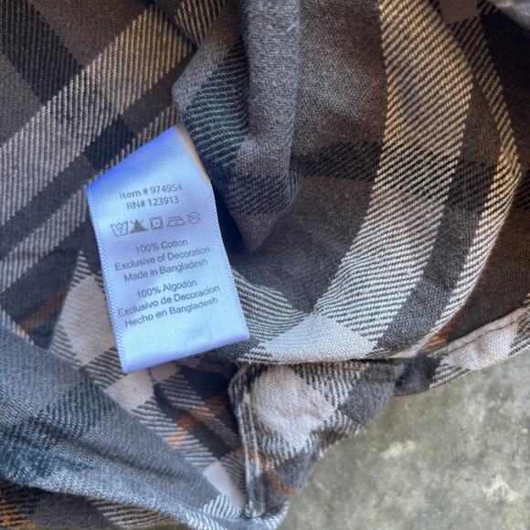 Jachs Heavy Flannel Shirt Men's XL Gray Button Up Long Sleeve Plaid Work Shirt - Picture 7 of 13